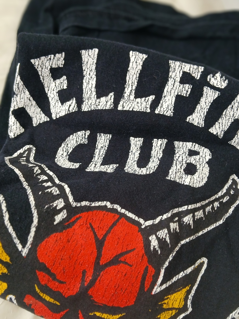 Netflix Black Short Sleeve Tee with White, Red, Yellow Graphic